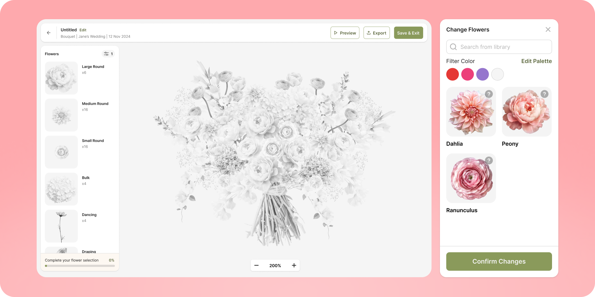 BloomVision flower replacement workflow