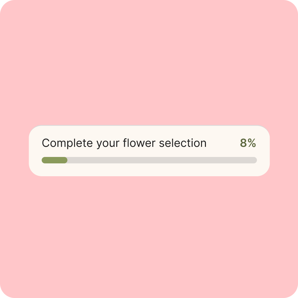 BloomVision flower-selection progress state