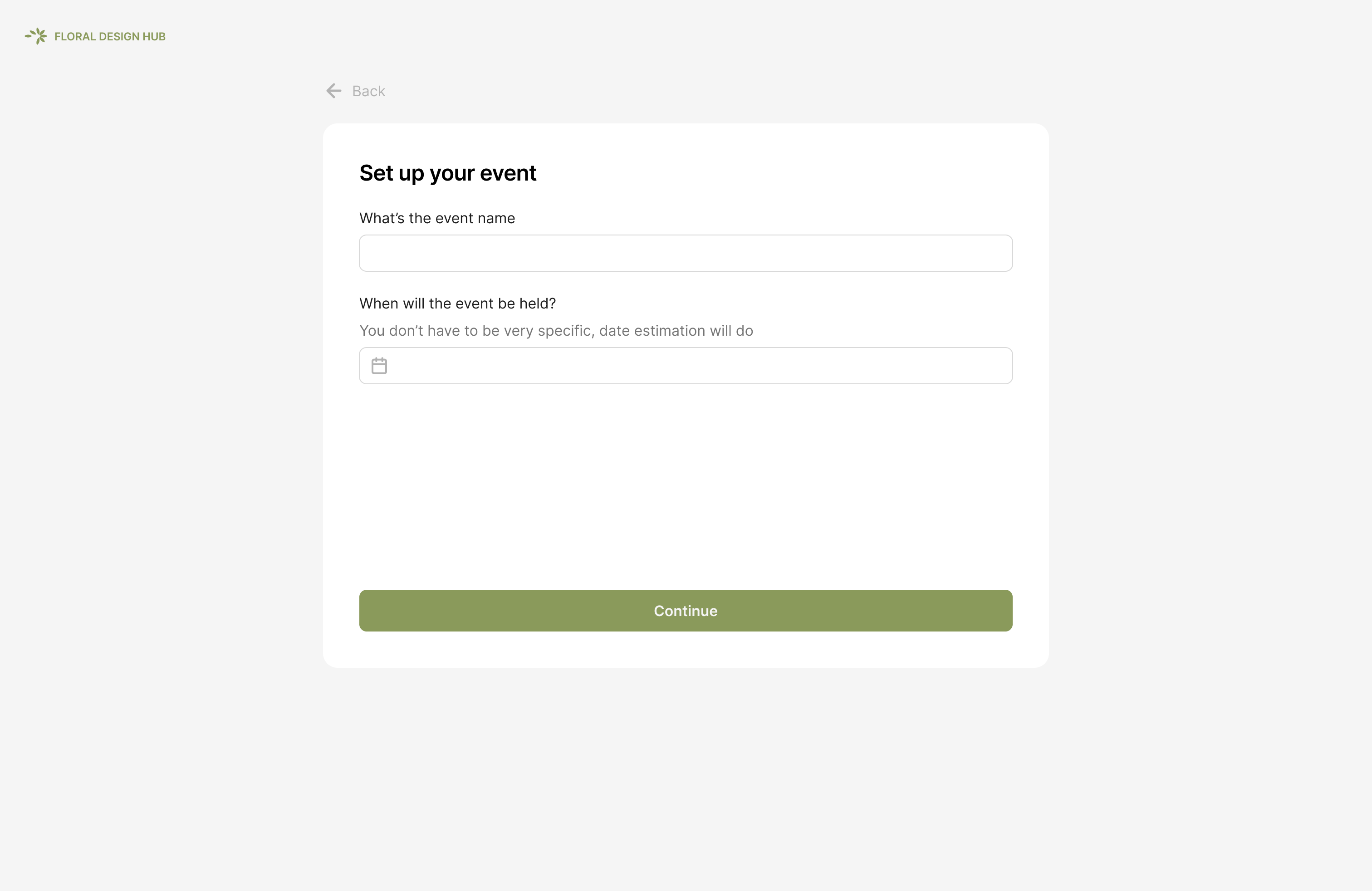 BloomVision project setup interface