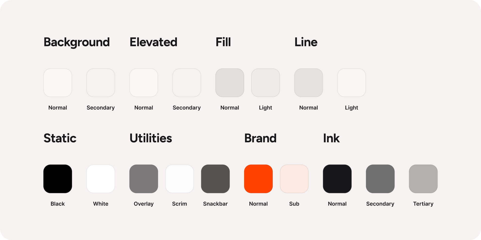 Cashi design system color tokens